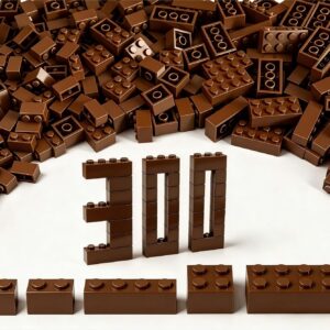 300Pcs Building Brick Bulk, Brown Bulk Bricks with 5 Sizes, Compatible with Lego and Parts and Pieces, Creative Halloween Christmas Building Block Toys for Boys Girls Ages 6 7 8 9 10 Years Old