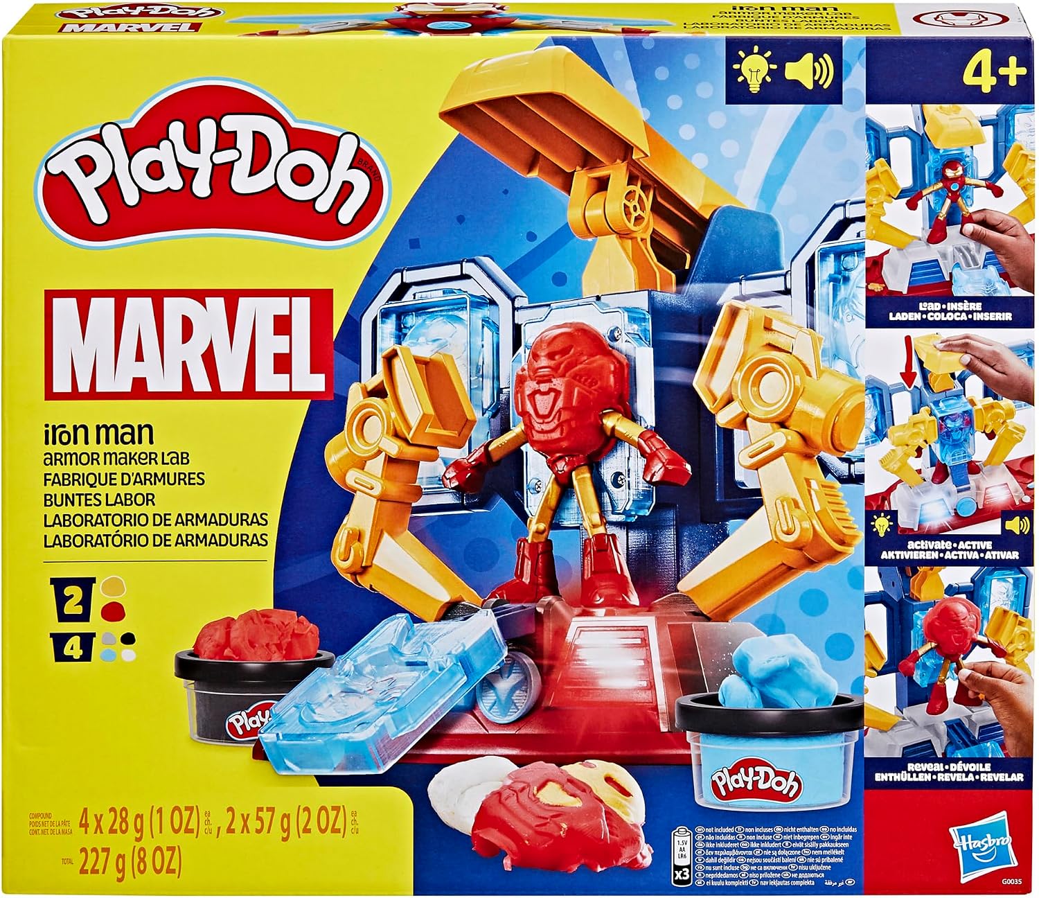 Play-Doh Marvel Iron Man Armor Maker Lab Playset with Lights and Sounds, Customizable Action Figure, Imagination Toys for Boys and Girls 4 and Up - Image 2