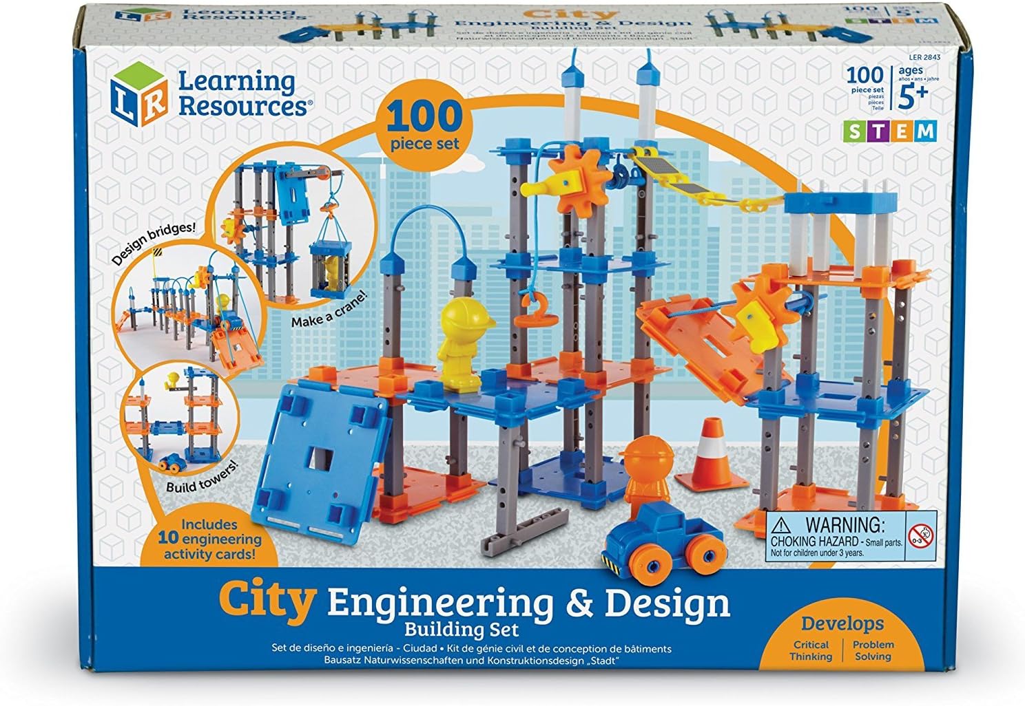 Learning Resources City Engineering & Design Building Set - Preschool Building Toys, STEM Toys for 5 Year Old, Kids Engineering Kit, STEM Gifts for Kids - Image 6