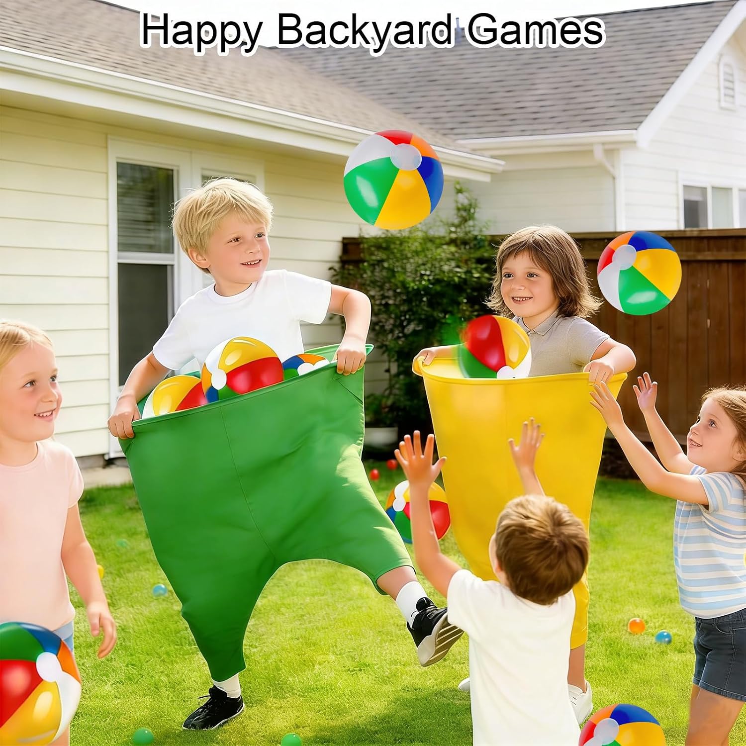 17 PCS Granny Pants Yard Game Easter Games Set, 2 Oversized Granny Funny Pants with 10 Balls, 2 Air Pumps, Outdoor Tossing Games for Kids Backyard Lawn Easter Carnival Party Reunion Gathering 4+ Ages - Image 7