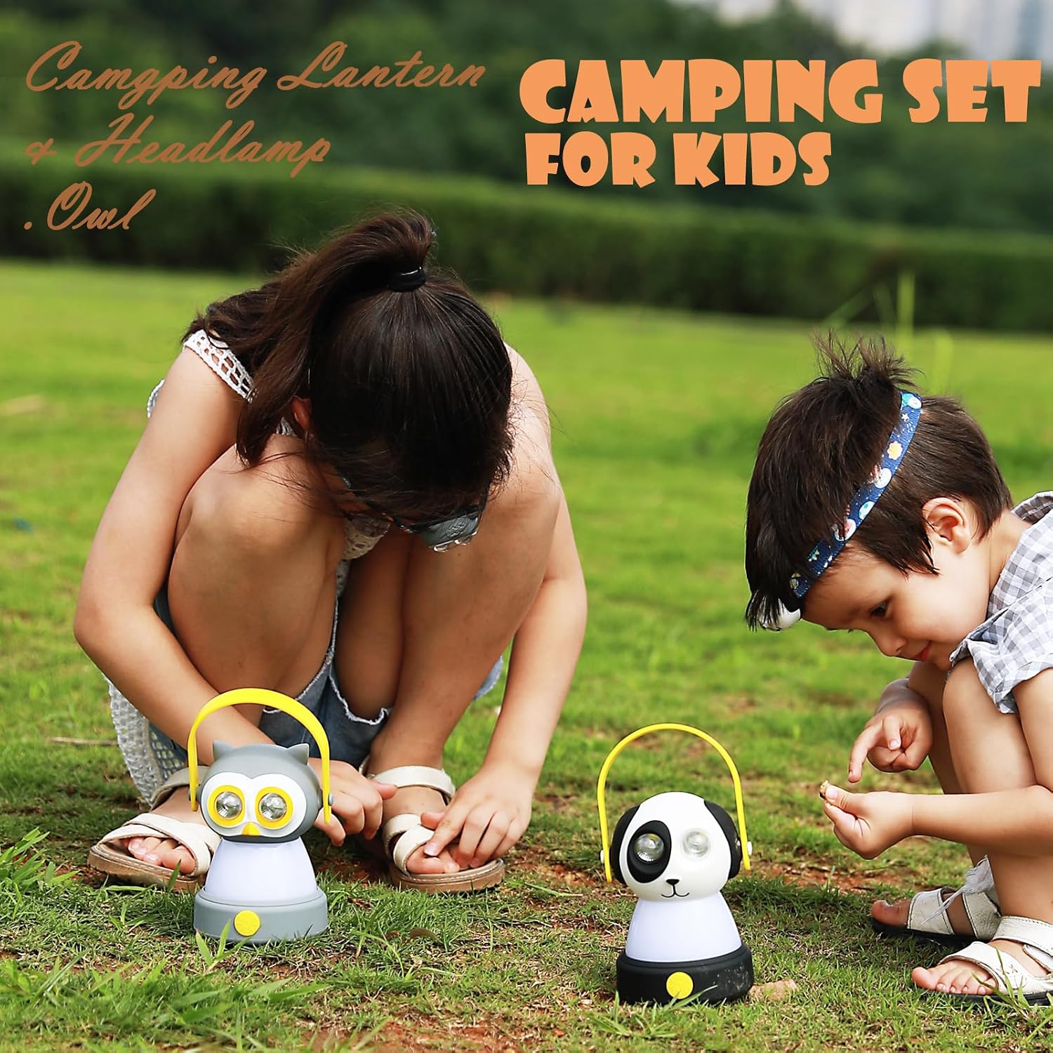 Kids Owl Lantern & Headlamp Set, 2-in-1 360° LED Camping Night Light, Battery Powered 3×AA, Child-Safe ABS, Portable Adventure Toy & Bedroom Night-Light (Pink Owl Lantern-Headlmp) - Image 6