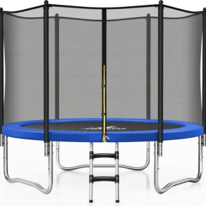 JELENS Trampoline 8FT 10FT 12FT 14FT 15FT, Outdoor Trampolines with Enclosure Net, Recreational Anti-Rust Trampolines for Kids and Adults, ASTM Approved