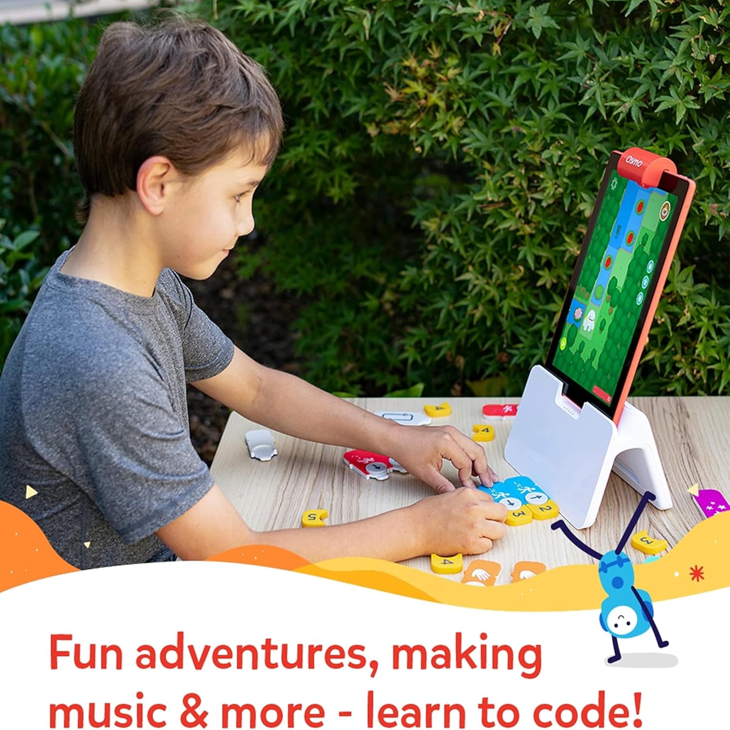 Osmo-Coding Starter Kit for Fire Tablet-3 Educational Learning Games Ages 5-10+-Learn to Code,Coding Basics & Coding Puzzles-STEM Toy Gifts,Boy & Girl(Osmo Fire Tablet Base Included-Amazon Exclusive) - Image 2