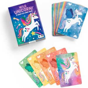 Mudpuppy Wild Unicorn! – Unicorn Version of Classic Kids Crazy 8’s Card Game with Cute Illustrations of Unicorns for Children Ages 4 and Up, 2-4 Players