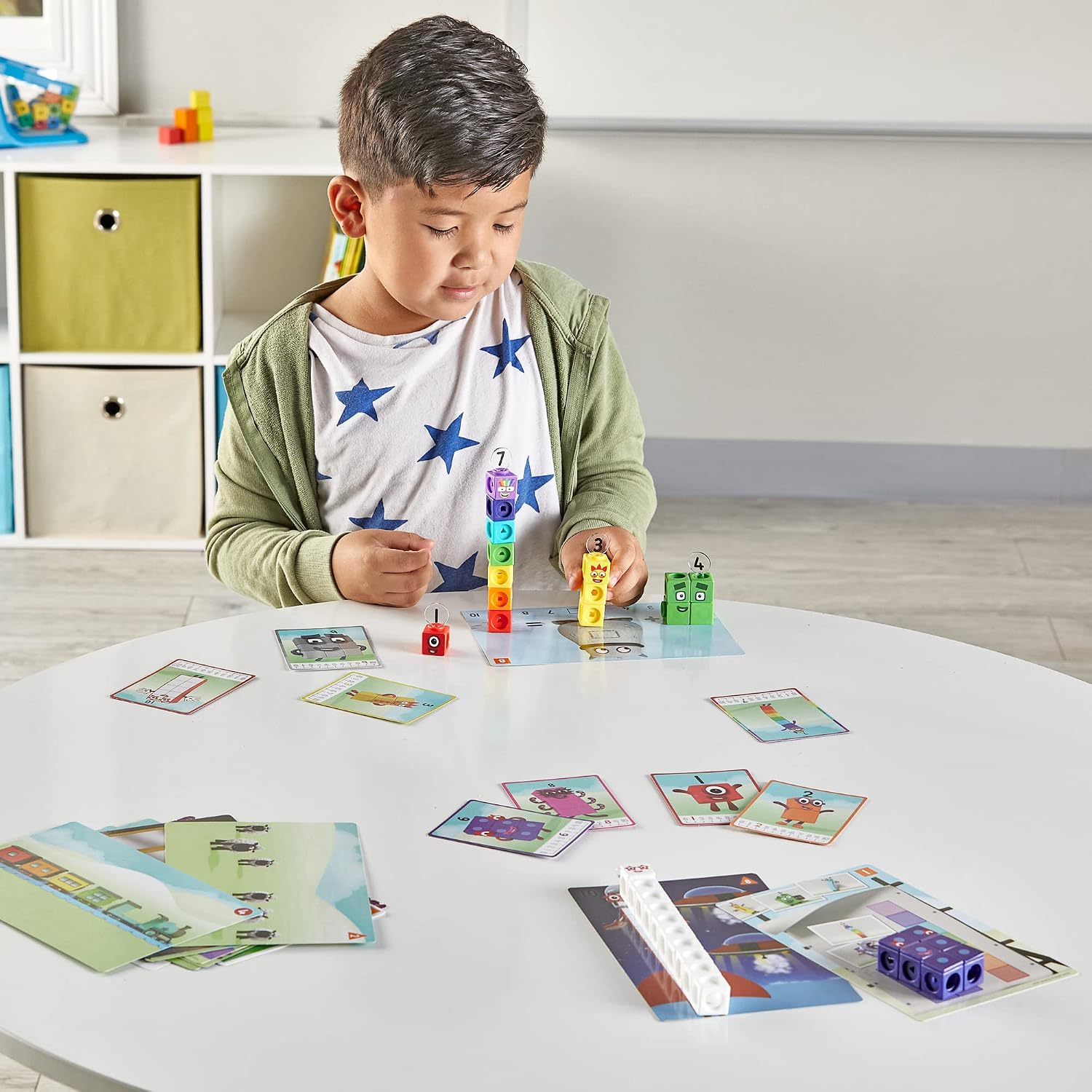 hand2mind MathLink Cubes Numberblocks 1-10 Activity Set, 30 Preschool Learning Activities, Counting Blocks, Linking Cubes, Educational Toys for Kids, Number Games, Math Manipulatives Kindergarten - Image 8