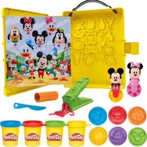 Play-Doh Disney Junior Mickey Mouse Clubhouse, Shape a Story Playset, Storage & Travel, Arts & Crafts Preschool Toys for Kids 2+