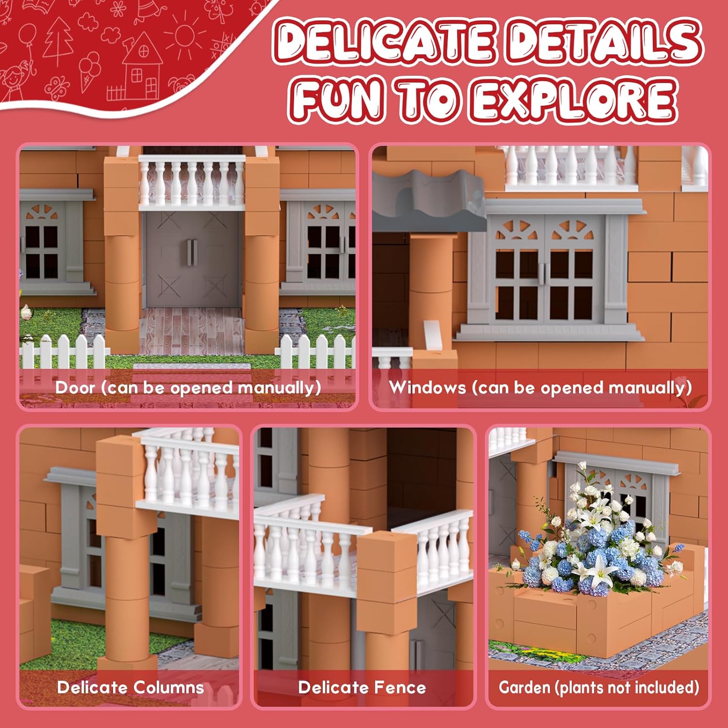 Mini House Building Kit for Kids 8+, Tiny House STEAM Creation with Real Bricks & Tiles, Miniature House Kit Craft Set, Tiny Home Kit DIY Small House Construction Toy - Image 5