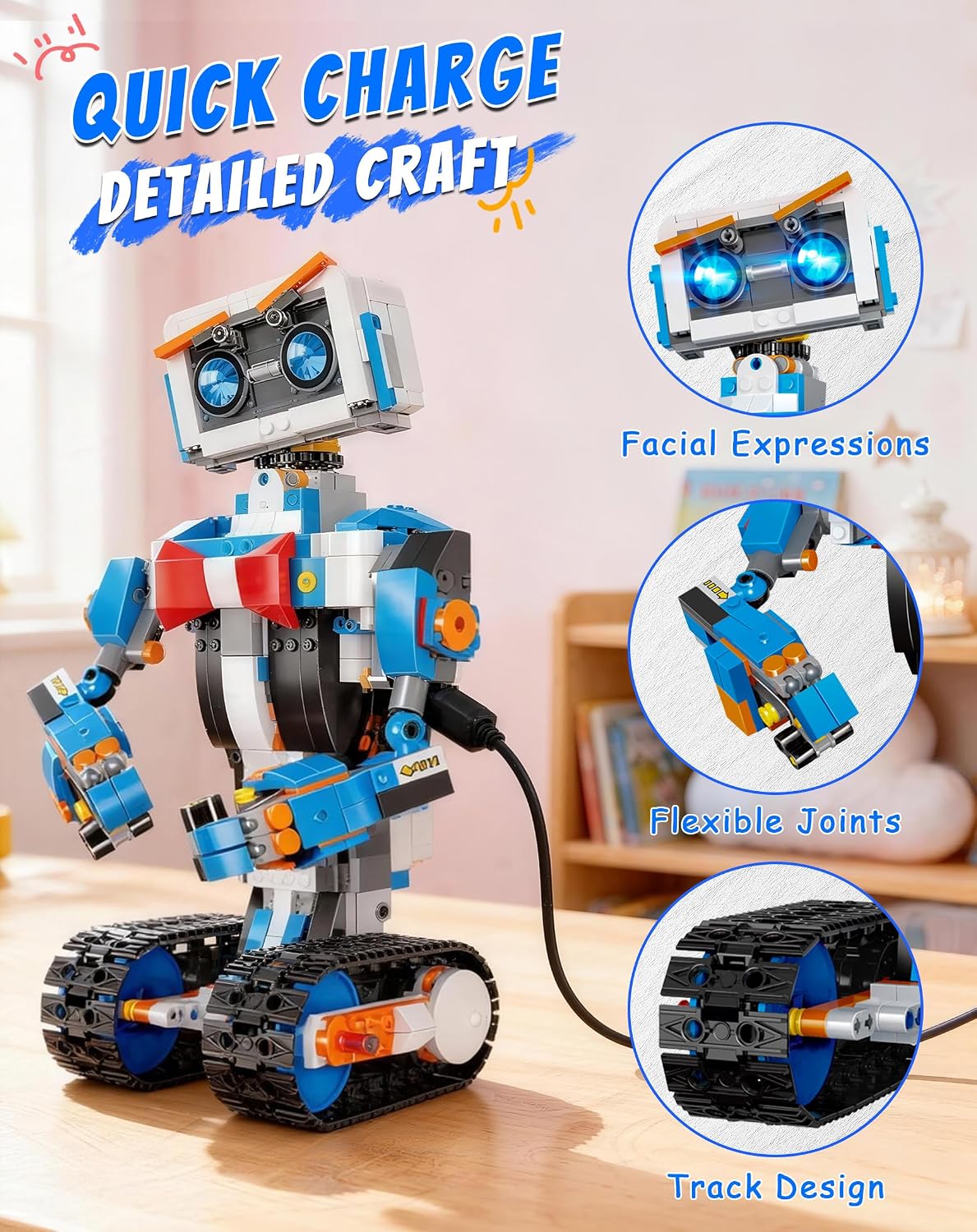 Stove Stoppaz Programmable STEM Building Kit, APP & Remote Control DIY Coding Toy, Rechargeable Educational Construction Set Gift Beginners and Family Robotics for Kids Ages 8-12 - Image 4