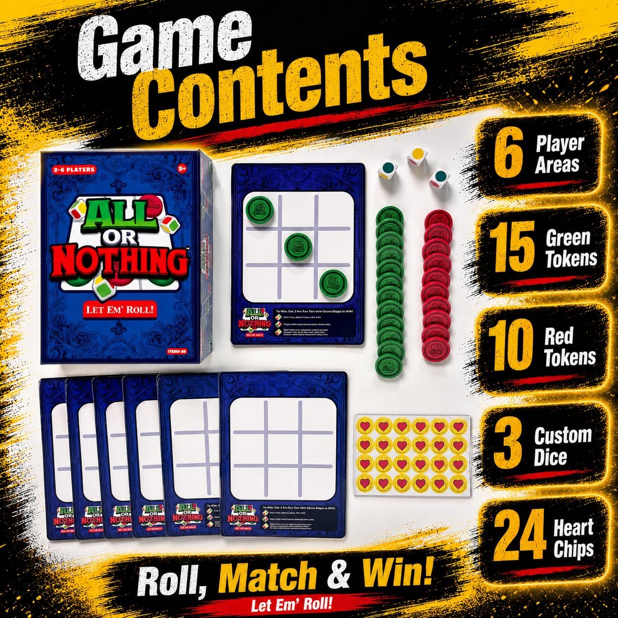 CORNERS Championship Ring Toss All or Nothing Dice Game - Fast-Paced Family & Party Game, Easy to Learn Strategy Game for Kids, Teens & Adults (2-6 Players, 10-Minute Rounds) - Image 6