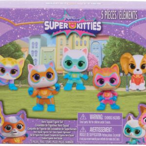 Disney Junior SuperKitties Hero Squad 5-Piece Figure Set, Kids Toys for Ages 3 Up by Just Play
