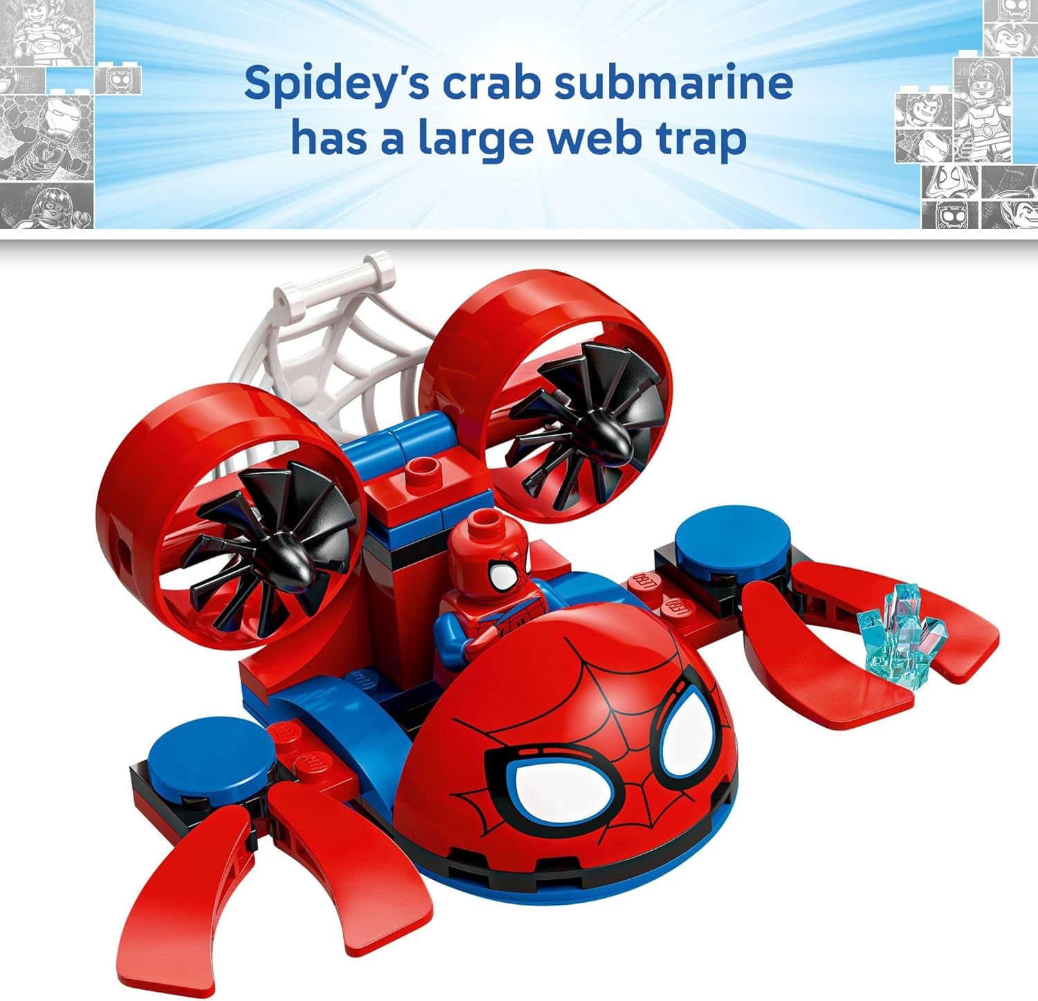 LEGO Marvel Spidey and His Amazing Friends Spidey: Underwater Vehicles Building Toy for Kids - Super Hero Pretend Play Set for Preschool Boys & Girls, Ages 4+ - Gift Idea for Birthdays - 11207 - Image 5