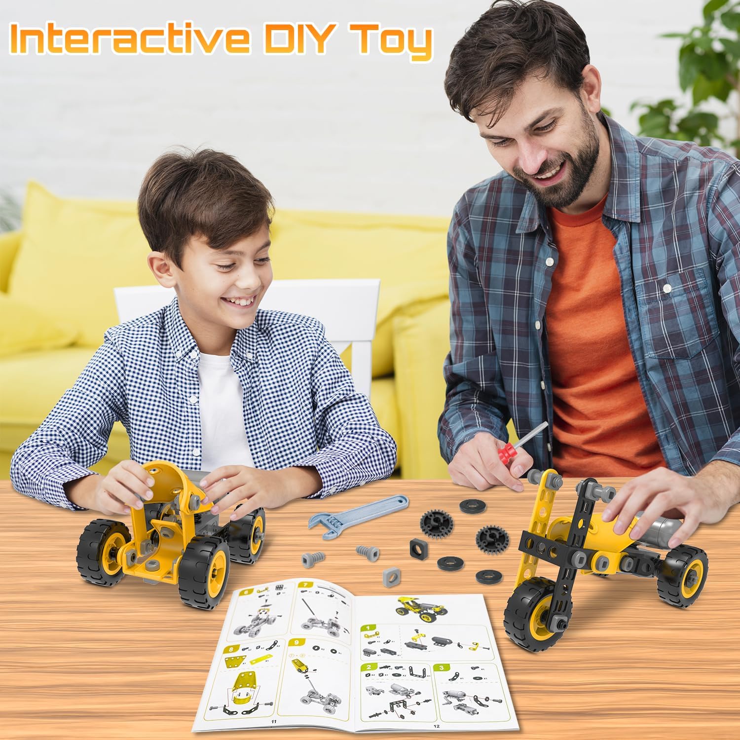 10 in 1 Kids STEM Building Toys, Electric Building Blocks Toys Set for 5 6 7 8+ Year Old Boy, Educational STEM Learning Construction Excavator Kit for Kids Age 4-8 5-7 6-8 8-10 - Image 5