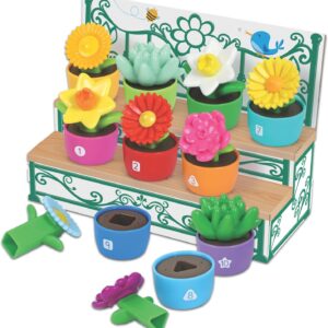 Learning Resources Shape & Color Garden – Montessori Toddler Toys, Sorting Sensory Toys, Kids Gardening Set, Flower Building Set, Preschool Learning Activities, Educational Montessori Toddler Gifts