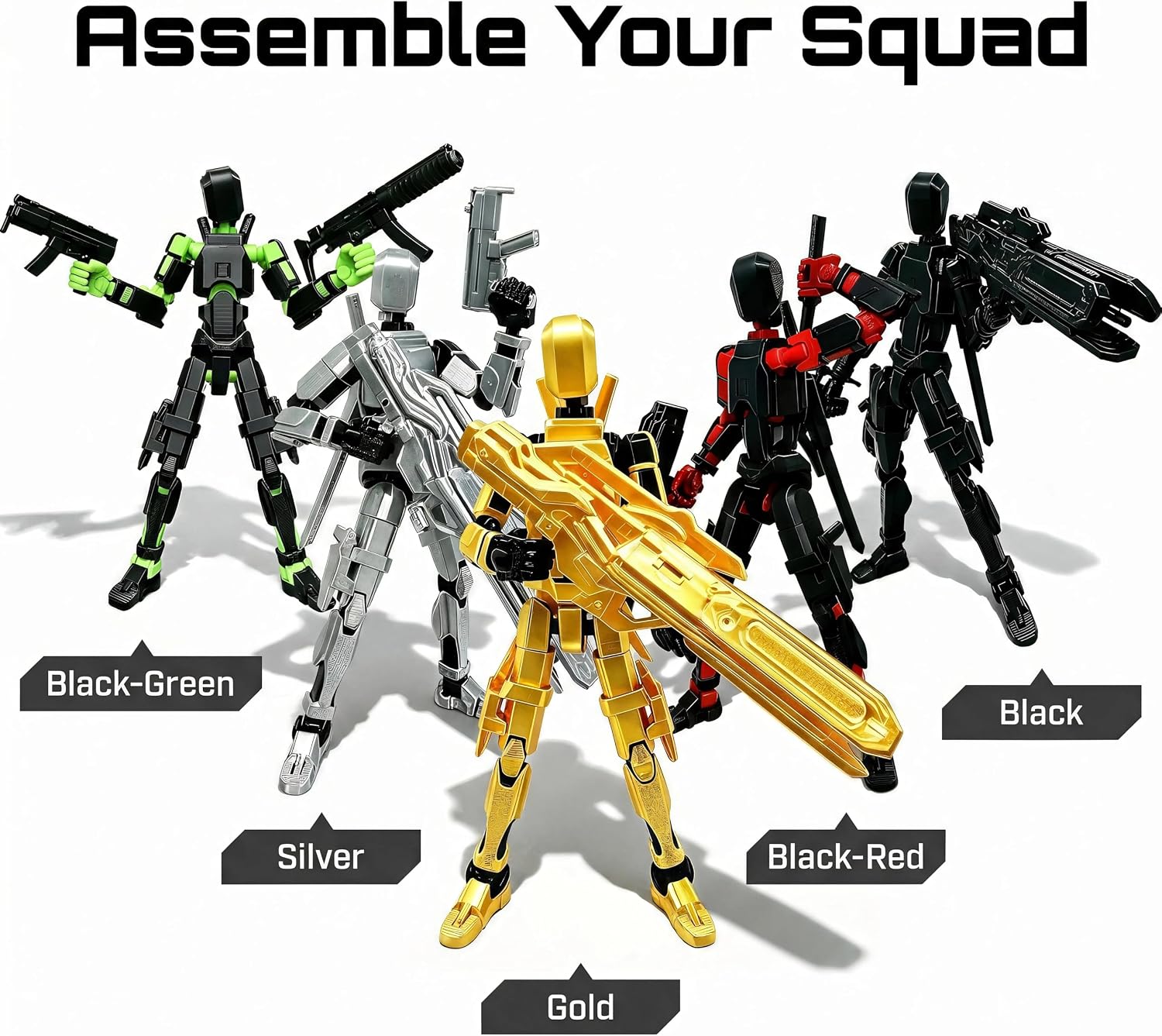 DANONI Assembly Completed 2026 New Titan 13 Action Figure,Lucky Robot 13 Action Figures 3D Printed Multi Jointed Movable Figure,Dummy Robot 13 Figure Desktop Decorations (3PCS) - Image 2