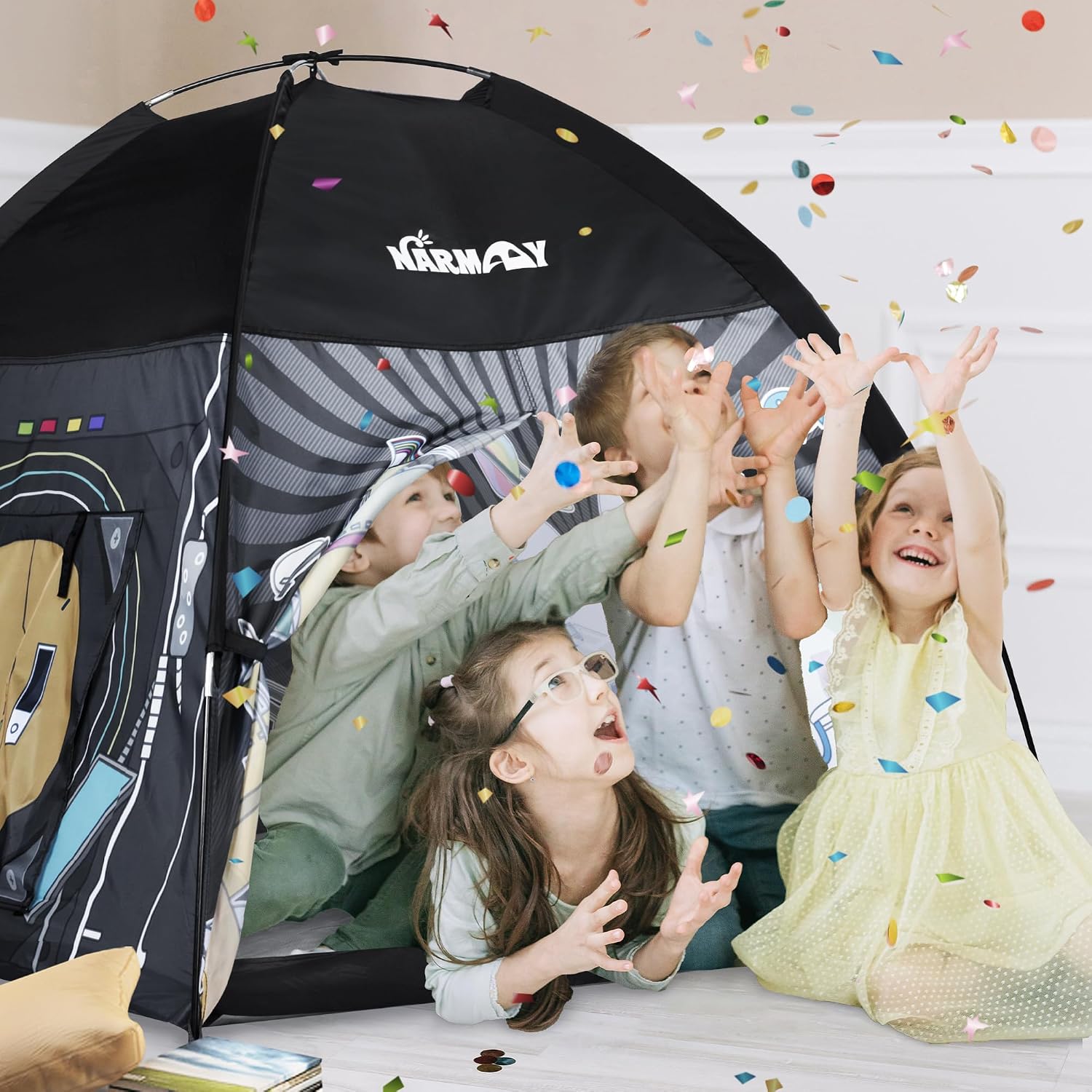 NARMAY® Play Tent Space World Dome Tent for Kids Indoor/Outdoor Fun - 48 x 48 x 40 inch - Image 7
