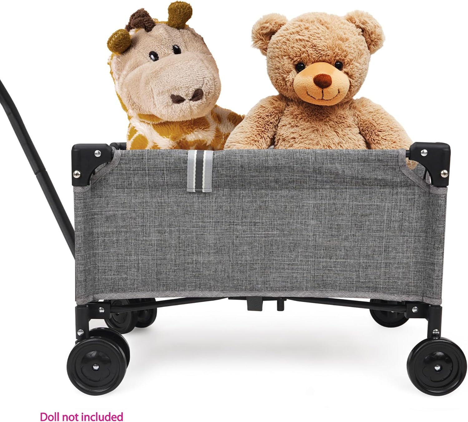 509 Crew: Little Wagon - Melange Grey - Folding Pull-Along Cart, Adjustable Handle, Canvas-Metal Frame, Transport Toys-Dolls-Stuffed Animals, Kid 3+ - Image 7