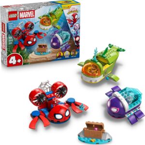 LEGO Marvel Spidey and His Amazing Friends Spidey: Underwater Vehicles Building Toy for Kids – Super Hero Pretend Play Set for Preschool Boys & Girls, Ages 4+ – Gift Idea for Birthdays – 11207