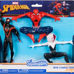 SwimWays Marvel Spider-Man Dive Character 3-Pack, Swimming Pool Accessories & Kids Pool Toy, Spiderman Toys, Weighted Figures, Marvel Pool Party Favors & Games for Kids Ages 5 & Up