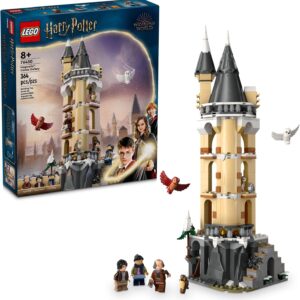 LEGO Harry Potter Hogwarts Castle Owlery Toy, Wizarding World Fantasy Toy for Girls and Boys, Harry Potter Castle Playset with 3 Characters, Birthday Gift Idea for Kids Ages 8 and Up, 76430