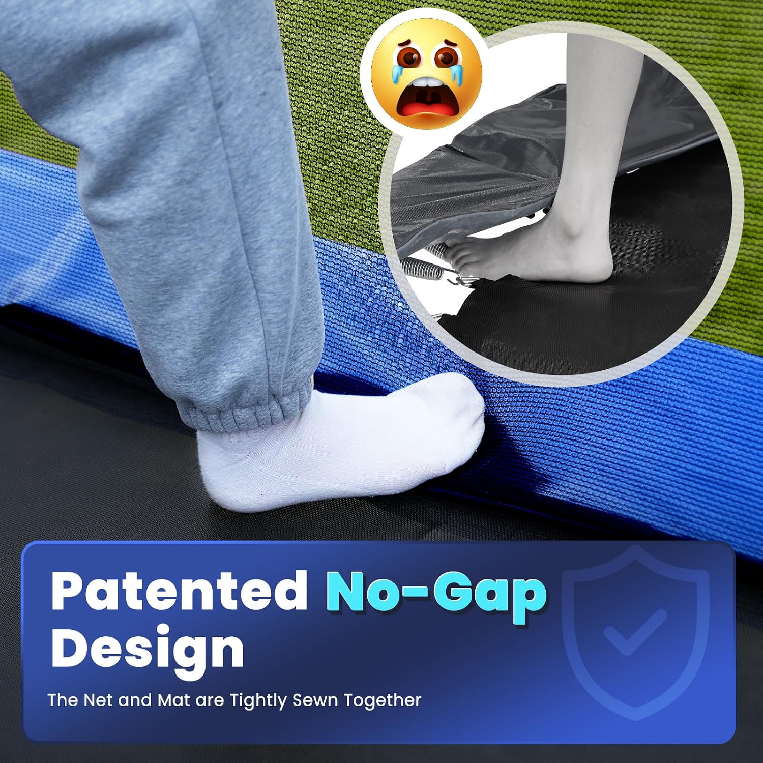 Zupapa 1800LBS Weight Capacity Rectangle Trampoline 10x17FT Outdoor Square Gymnastics Trampolines with 10-Year Quality Assurance for Kids Adults Long Large Big Rectangular Basketball Trampoline - Image 2