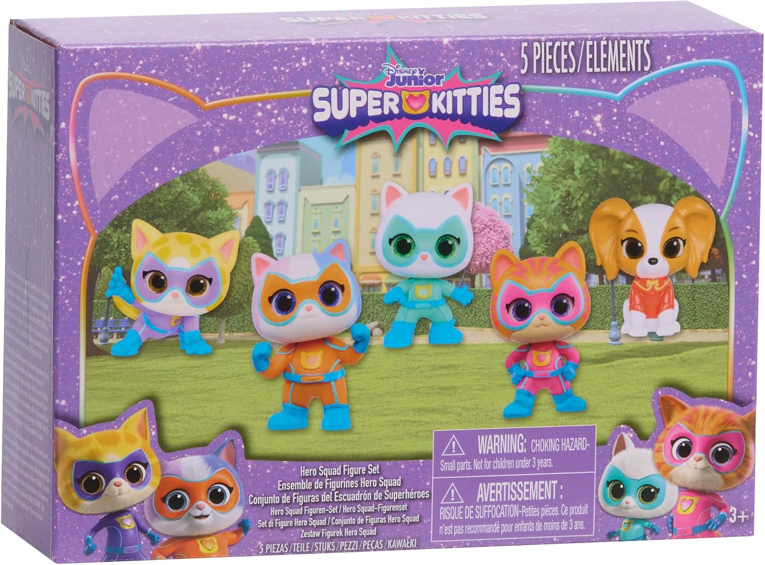 Disney Junior SuperKitties Hero Squad 5-Piece Figure Set, Kids Toys for Ages 3 Up by Just Play - Image 5
