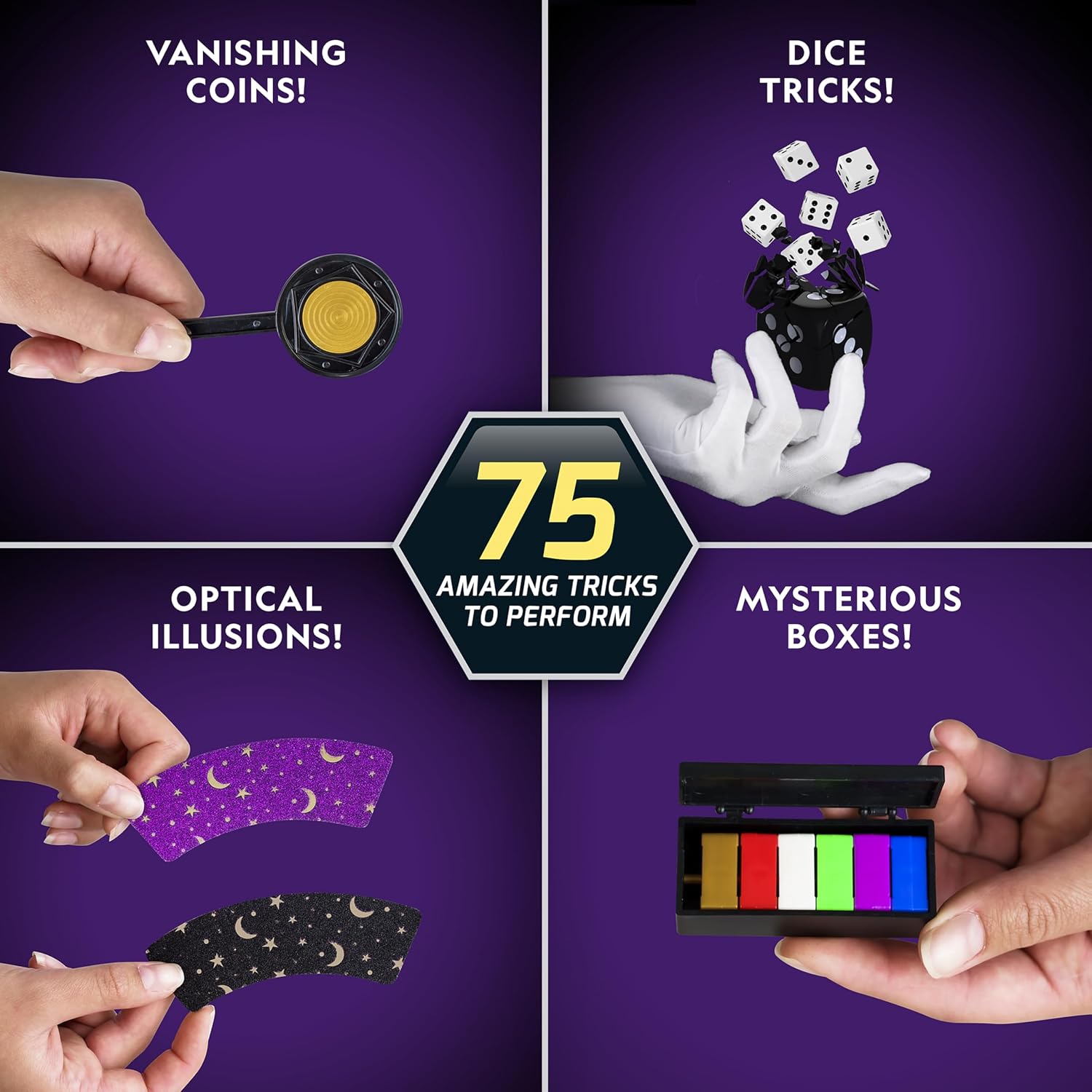 National Geographic Mega Magic Set - More Than 75 Magic Tricks for Kids to Perform with Steps, Video Instructions for Each Trick Provided by a Professional Magician (Amazon Exclusive) - Image 3