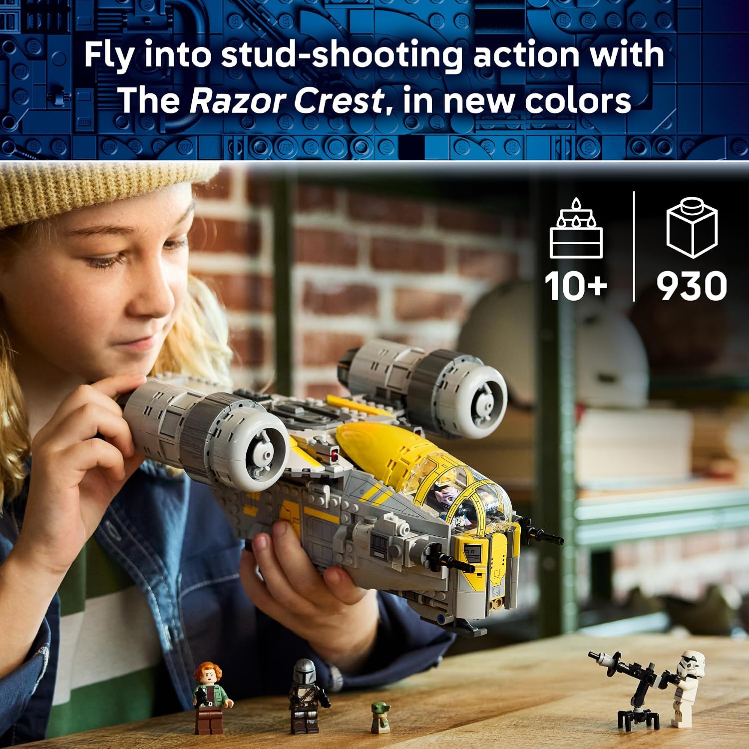 LEGO Star Wars: The Mandalorian and Grogu The Razor Crest Building Toy - Build and Display Set for Boys & Girls, Ages 10+ - Star Wars Gifts for Birthdays & Fans - 75447 - Image 2