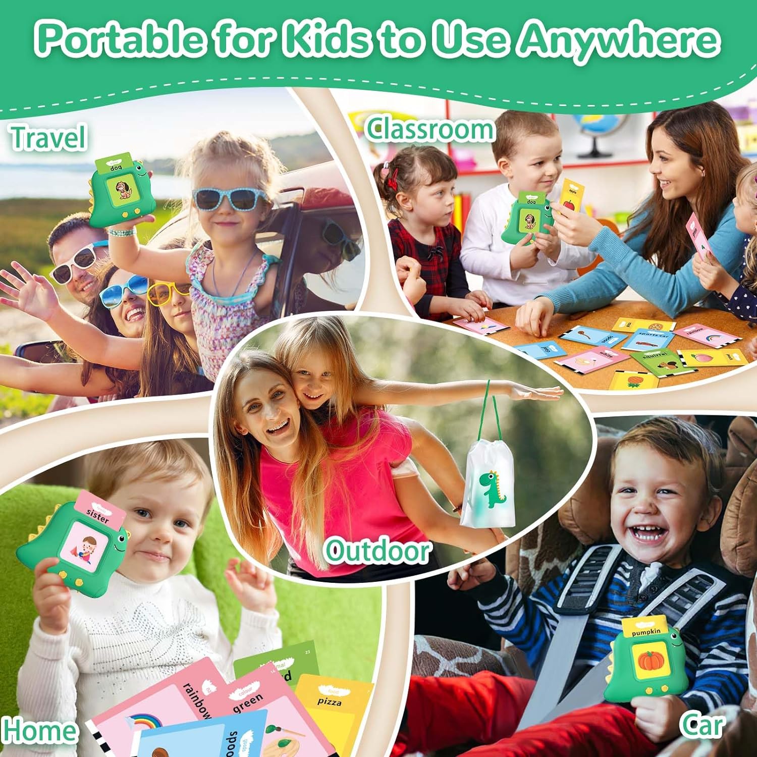 Alotwan Toddler Toys Talking Flash Cards with 510 Sight Words, Montessori Learning Toys for Toddler 1-3 2-4, Autism Sensory Speech Therapy for Boys Girls 2 3 4 5 6 Year Old Kids Gifts - Image 6