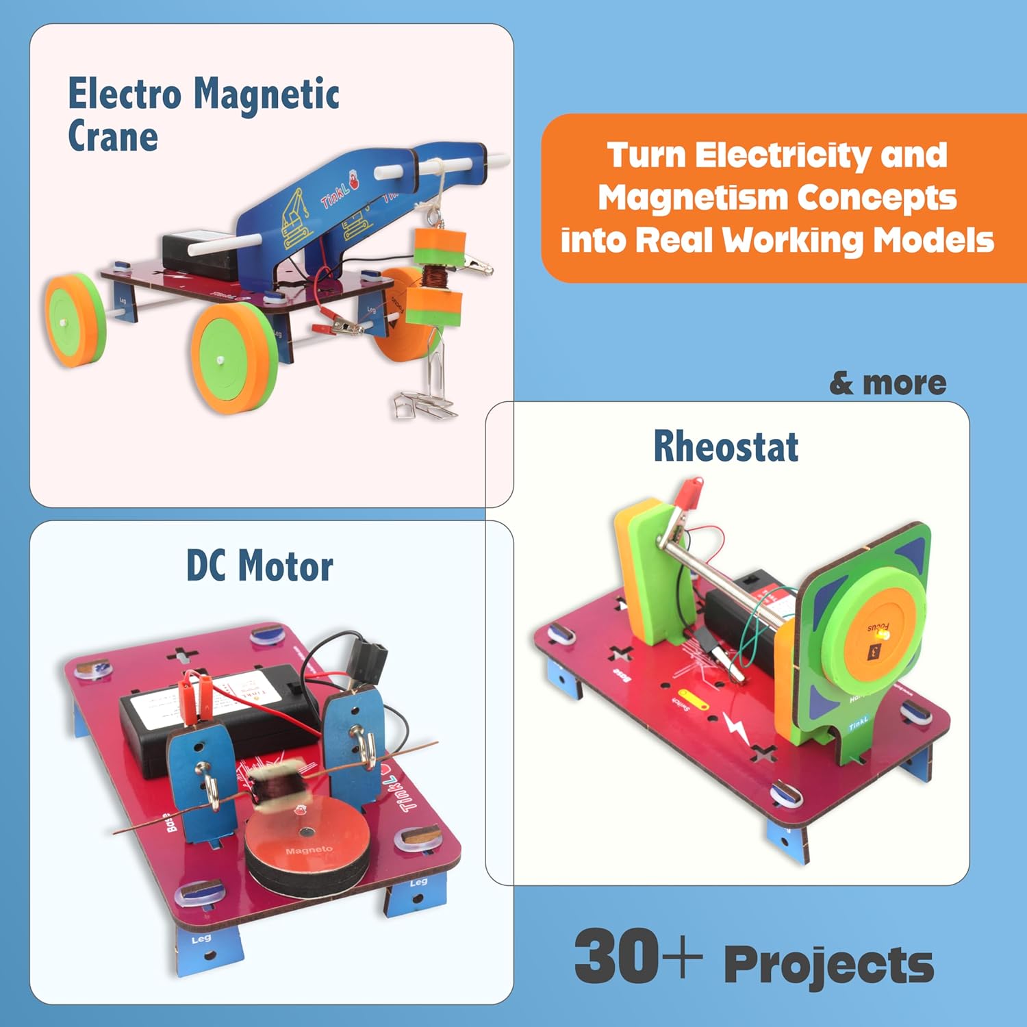 Butterfly EduFields 30in1 STEM Kits for Kids Age 8-10-12 | STEM Toys for Ages 8-13 | Electricity & Magnetism | Science Project Kit for Boys & Girls Aged 8-10-12-14 | Best Educational Birthday Gift - Image 2