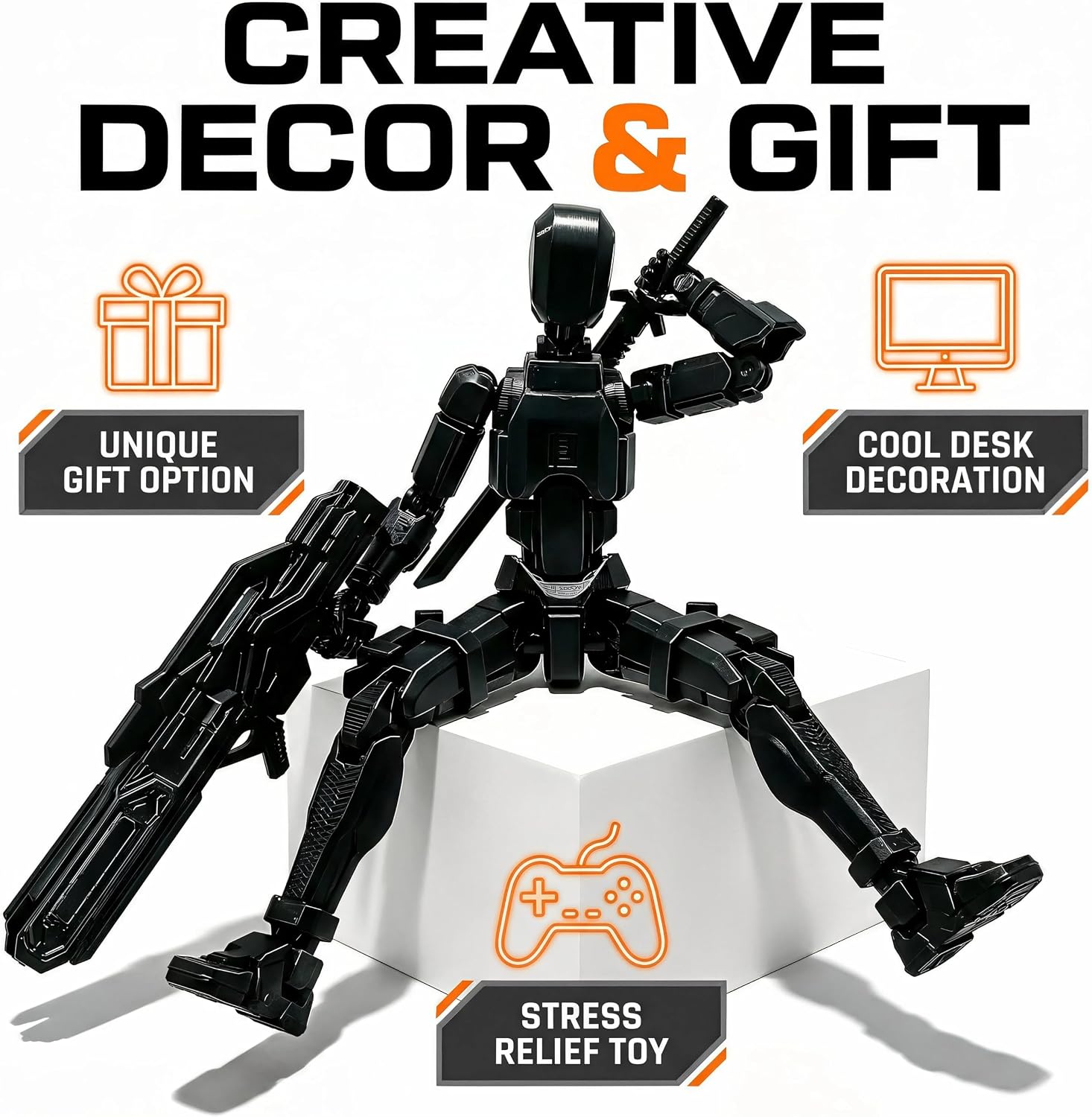 DANONI Assembly Completed 2026 New Titan 13 Action Figure,Lucky Robot 13 Action Figures 3D Printed Multi Jointed Movable Figure,Dummy Robot 13 Figure Desktop Decorations (3PCS) - Image 3