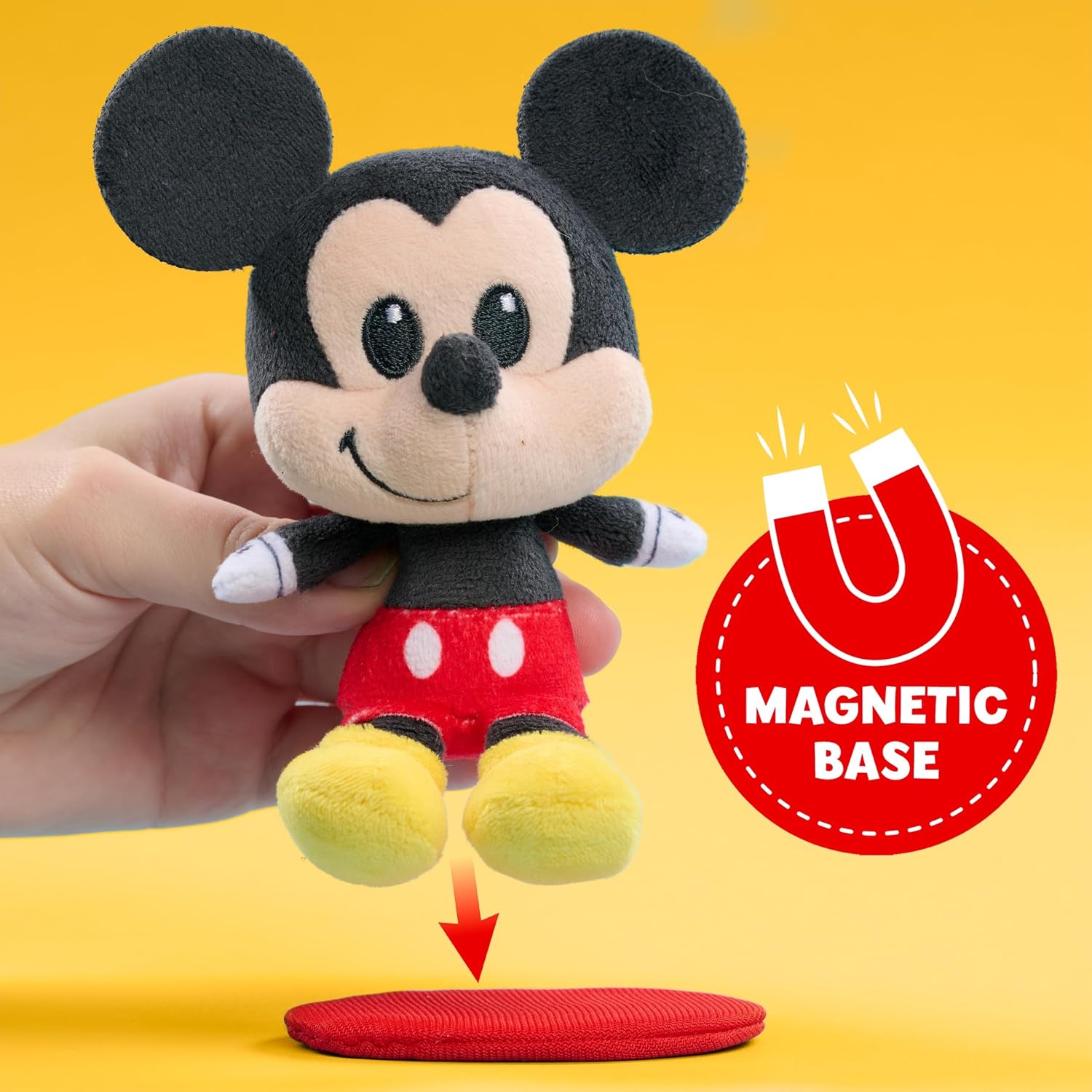 Disney Mickey Mouse Perch'd Wearable Plush Shoulder Friend, 4-inch Plush | Wearable Plushie, Soft Toy for Fans, Girls, Boys, Kids, Ages 3 and Up, by Just Play - Image 3