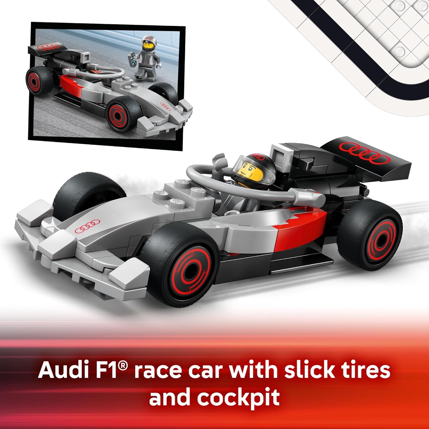 LEGO City F1 Display Truck with Audi F1 Race Car - Building Toy for Boys & Girls, Ages 7+ - F1 Car Toy for Pretend Play - Gift for Birthdays - 60493 - Image 5