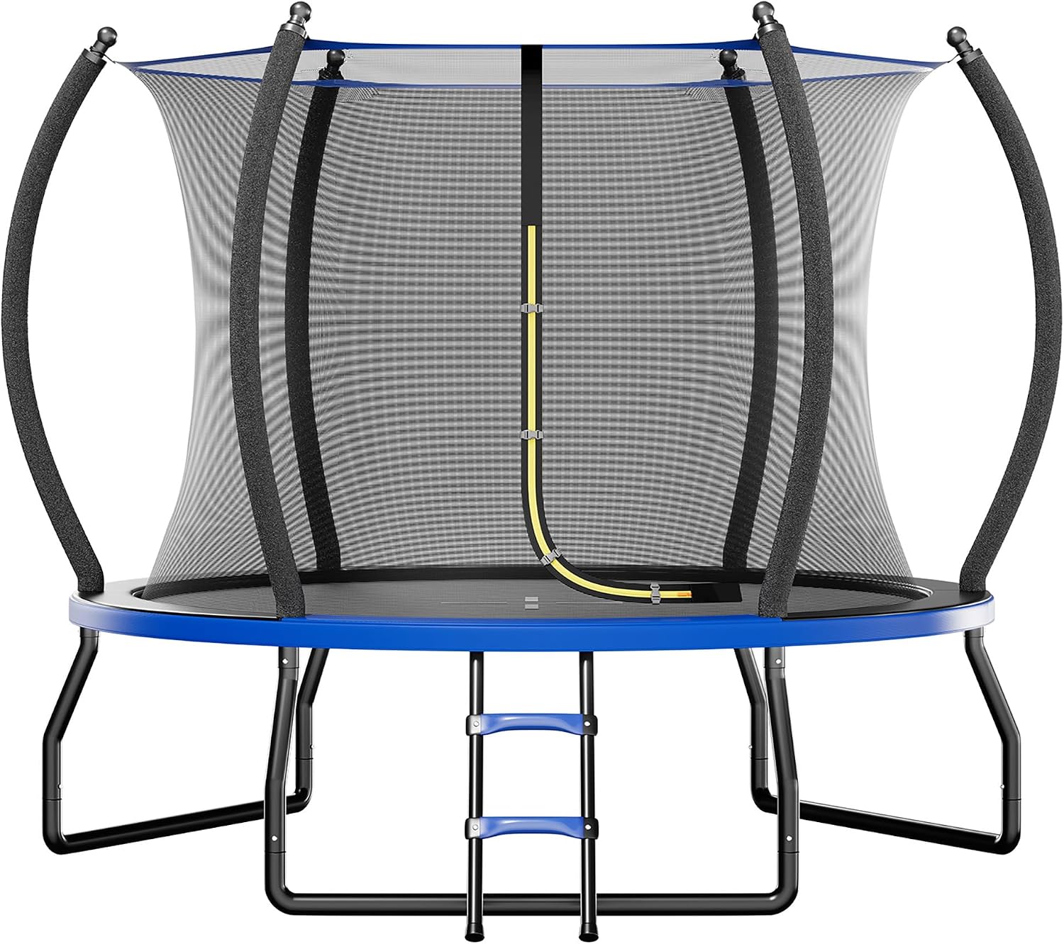 YUMPIE 8FT 10FT 12FT 14FT 15FT 16FT Outdoor Trampoline with Enclosure Net and Ladder, Recreational Trampolines for Kids and Adults, Quick Connect Frame, ASTM Approval
