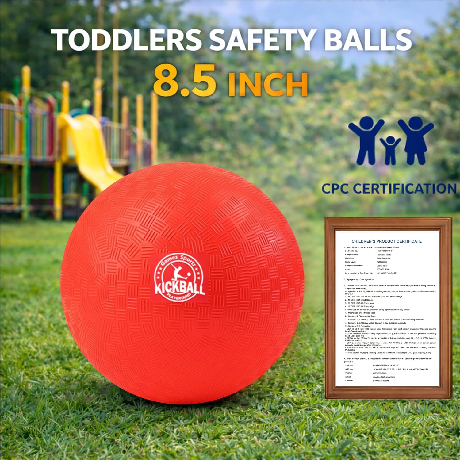 8.5 Inch Kickball Set, Dodgeballs 6 Pack,12 Pack,Playground Balls for Kids&Adults, Bouncy Balls Includes Pump and Storage Bag, Handball for Outdoor & Indoor Games, Boys and Girls Gift with Gift Box - Image 3