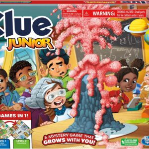 Hasbro Gaming Clue Junior Board Game | 2-Sided Gameboard, 2 Games in 1 | 2 to 6 Players | Mystery Games for Kids | Back to School Gifts | Classroom Preschool Games | Ages 4+