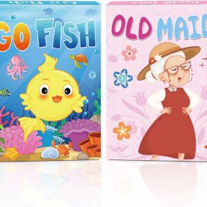 Go Fish,Old Maid Card Games, Go Fish Card Game for Kids 4-8, Card Games for Toddler 2-4 Years, Easy to Learn,Easter Basket Stuffers Gifts Ideal, Fun for Family Game Night Travel Preschool Classroom