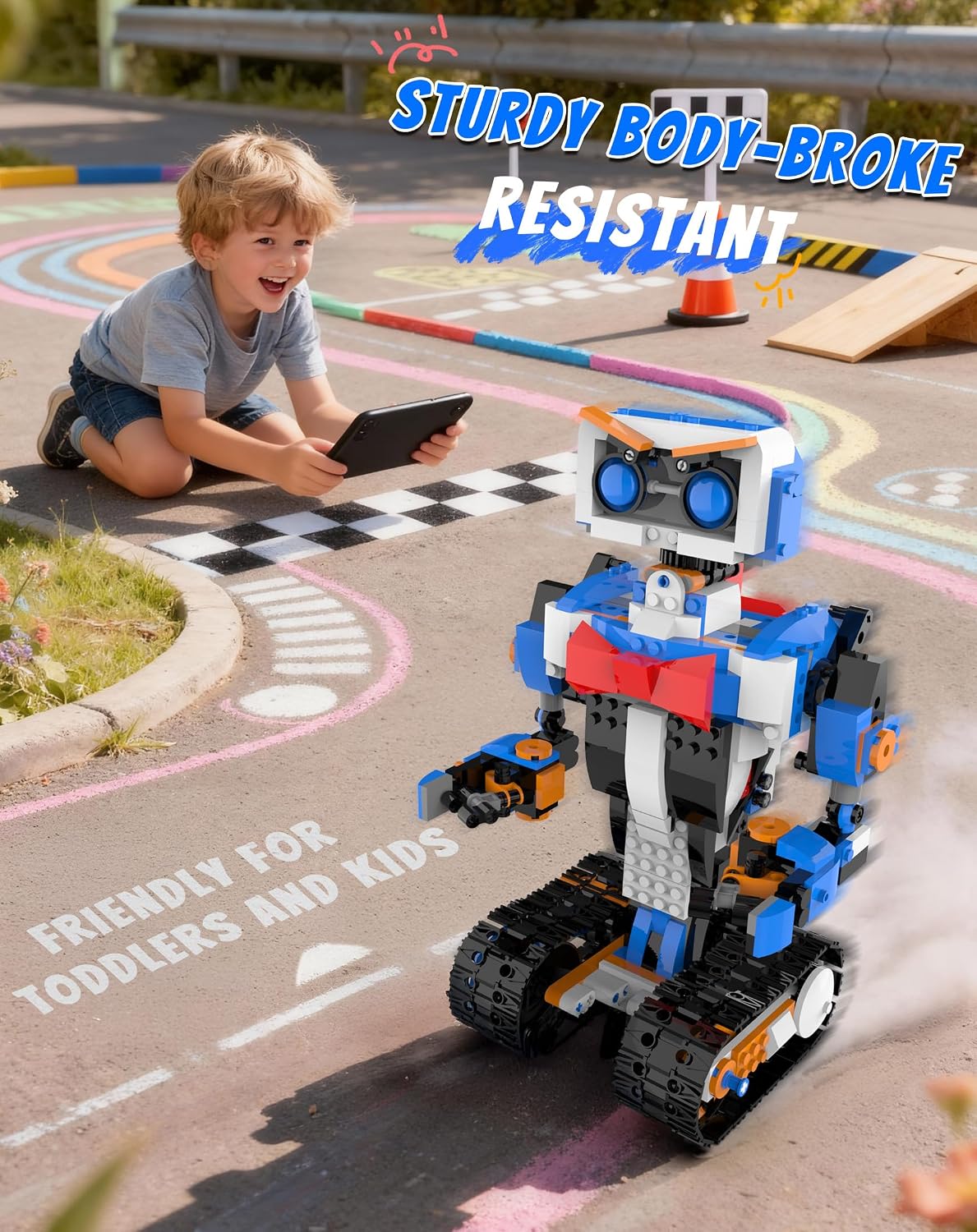 Stove Stoppaz Programmable STEM Building Kit, APP & Remote Control DIY Coding Toy, Rechargeable Educational Construction Set Gift Beginners and Family Robotics for Kids Ages 8-12 - Image 6