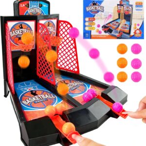 Mini Tabletop Basketball Game Desktop Basketball Games Basketballs Shooting Games Toy Basketballs Arcade Game Table for Adults Kids Office Stress Relief Birthday Gifts
