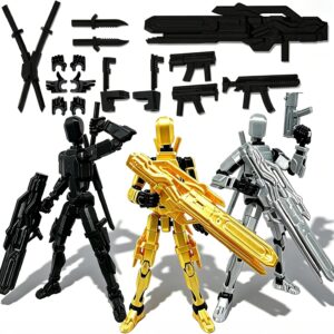 DANONI Assembly Completed 2026 New Titan 13 Action Figure,Lucky Robot 13 Action Figures 3D Printed Multi Jointed Movable Figure,Dummy Robot 13 Figure Desktop Decorations (3PCS)