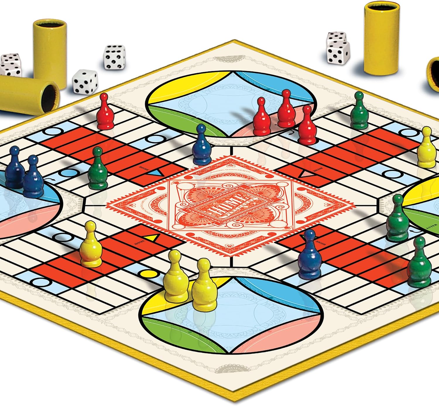 Parcheesi Royal Edition, with Charming Graphics, by Winning Moves Games USA | Classic Family Favorite, Fine Tokens and Dice Cups Included, 2-4 Players - Image 5