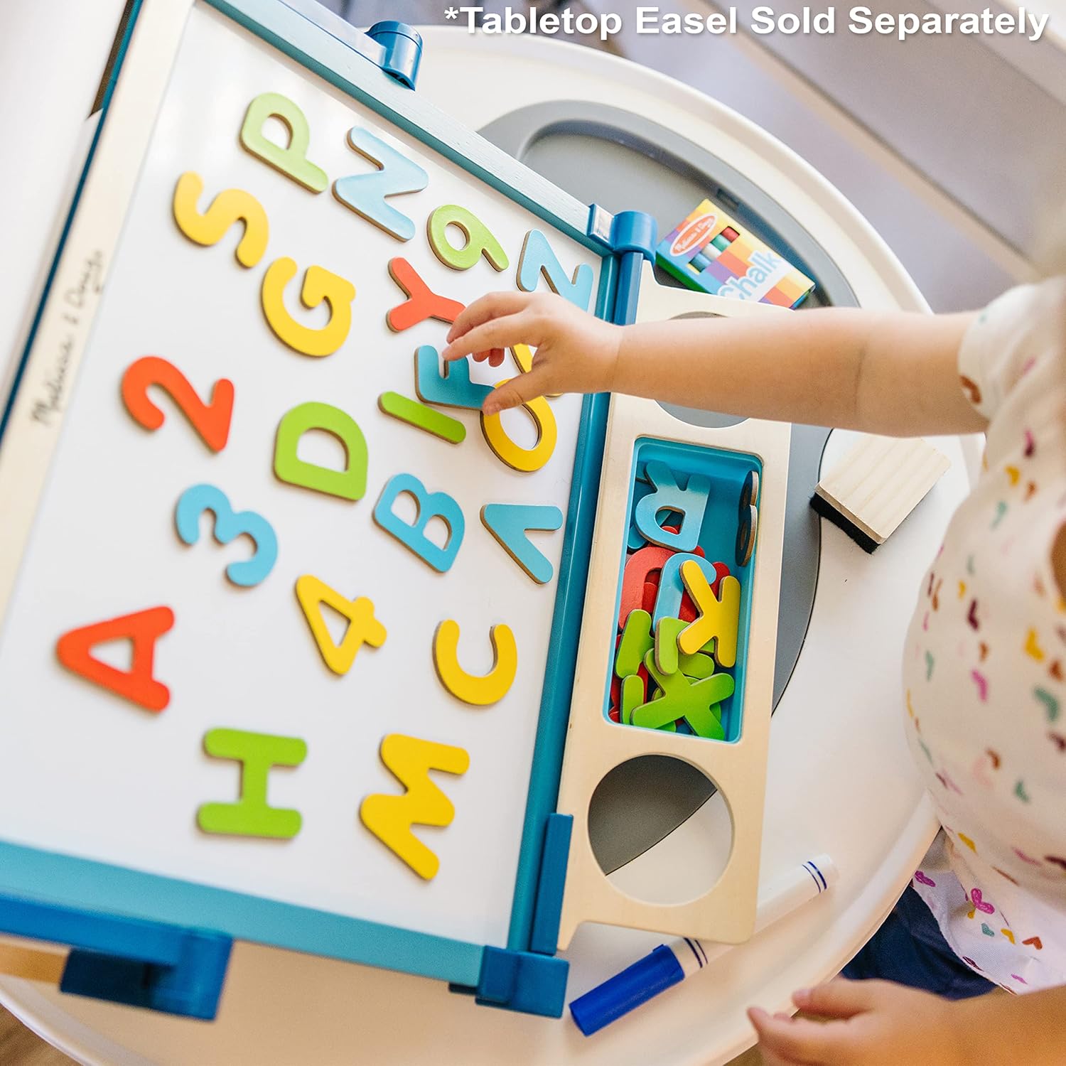 Melissa & Doug Deluxe Magnetic Letters and Numbers Set – 89 Wooden Alphabet Magnets & Numbers, Educational Learning Toys for Preschool Kids Ages 3+ - Image 3