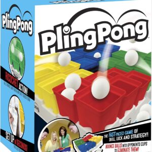 Buffalo Games PlingPong Tabletop Party Game Set – 2-4 Players, Ages 8+ – Family Game Night – Indoor Play, Plinko – Group Fun, Bounce Board