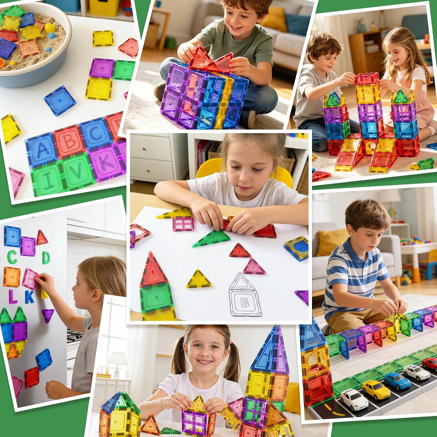 Coodoo Kids Toys Magnetic Tiles Starter Set Classroom Must Haves, Magnetic Blocks for Toddlers Magnet Building Toys Preschool Montessori Learning Games for 3+ Year Old Boys & Girls - Image 3