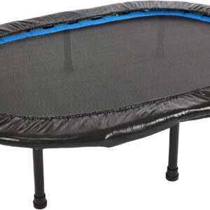 Stamina 36" Foldable Mini Trampoline Rebounder for Adults with Smart Workout App, Black - Portable Fitness Equipment for Home Gym, Cardio and Jumping Training Exercise