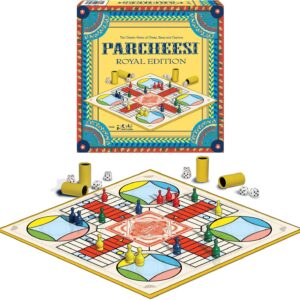 Parcheesi Royal Edition, with Charming Graphics, by Winning Moves Games USA | Classic Family Favorite, Fine Tokens and Dice Cups Included, 2-4 Players