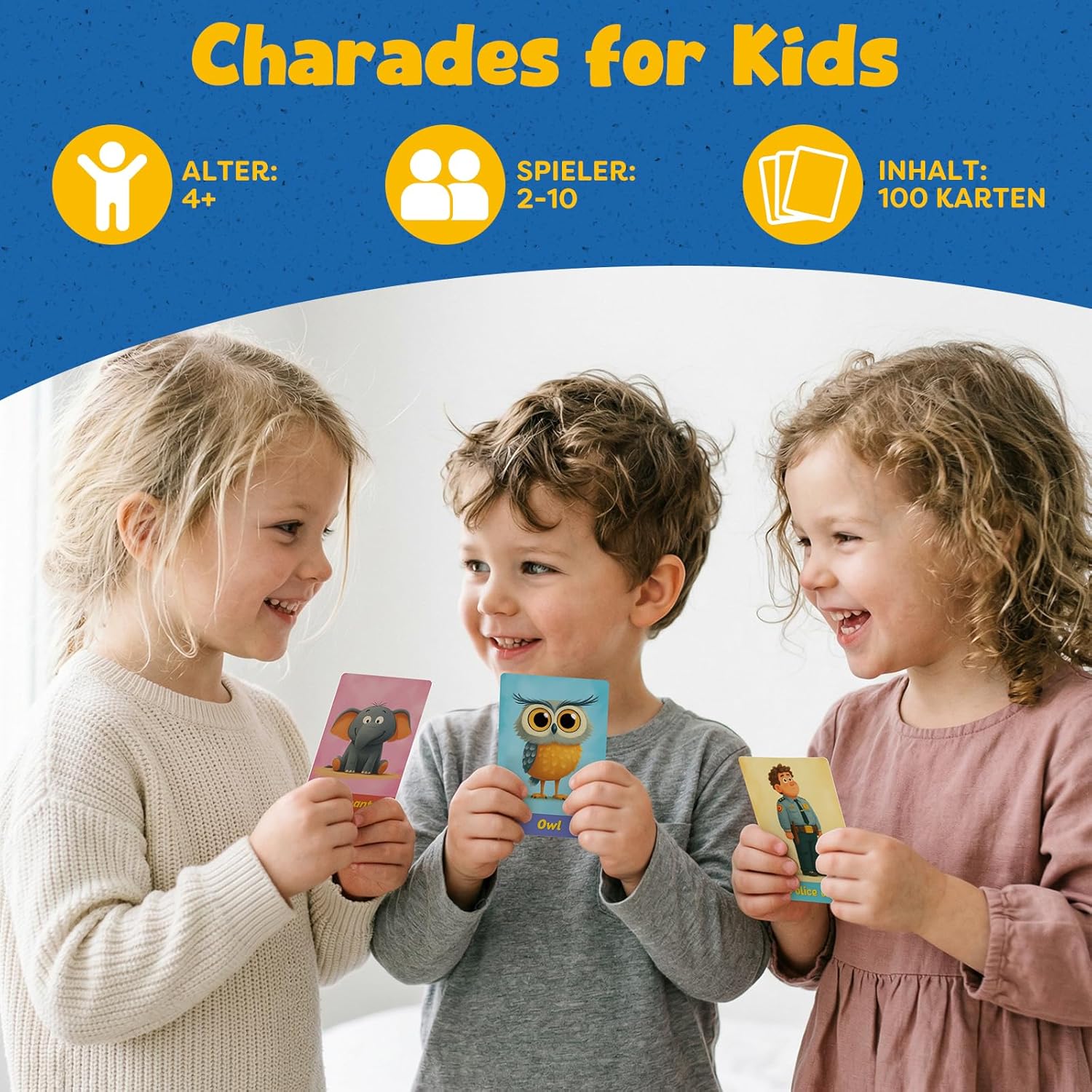 Charades Game for Kids Ages 4+ – 100 Cards Animals Actions Professions with Illustrations No Reading Required,Creative Educational Learning Pictionary Game for Family, Party, Classroom & Travel - Image 4