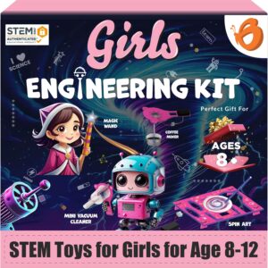 Butterfly EduFields Girls Engineering Kit & Science Kit for Kids Age 8-12 | 100+ STEM Projects & Science Experiments | Educational Learning Toy | Birthday Gifts for 8 9 10 11 12 Year Old Girls