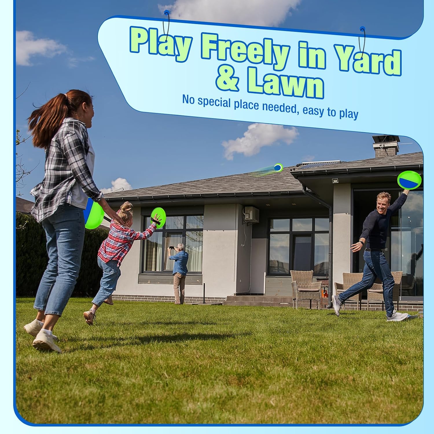 Sticky Toss and Catch Ball Game Set - Kids & Toddlers Outdoor Indoor Activity Toys for Boys Girls 3 4 5 6 7 8-12 Year Old - Great Games for Beach Pool Yard - Birthday Gifts Easter Basket Stuffers - Image 4