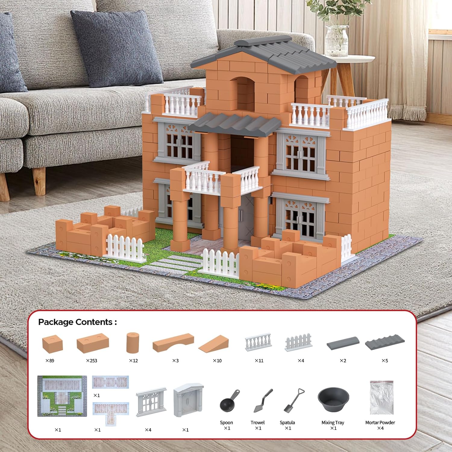 Mini House Building Kit for Kids 8+, Tiny House STEAM Creation with Real Bricks & Tiles, Miniature House Kit Craft Set, Tiny Home Kit DIY Small House Construction Toy - Image 3