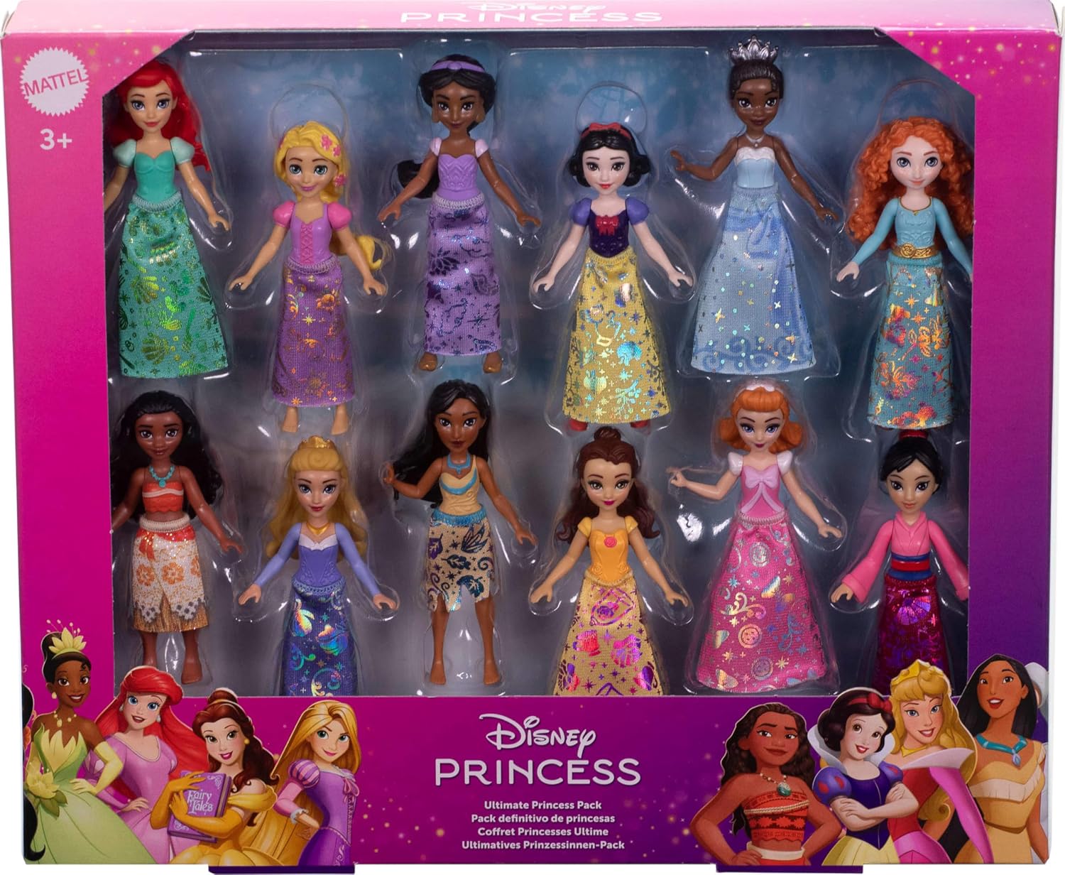 Mattel Disney Princess Toys, Ultimate Princess Pack with 12 Small Posable Dolls in Signature Outfits, Collectibles Inspired by Disney Movies (Amazon Exclusive) - Image 6